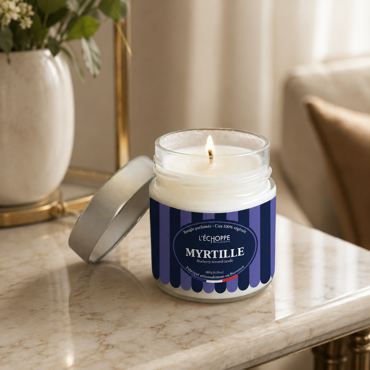 Mėlynių aromato – Kvapni žvakė (180g)
