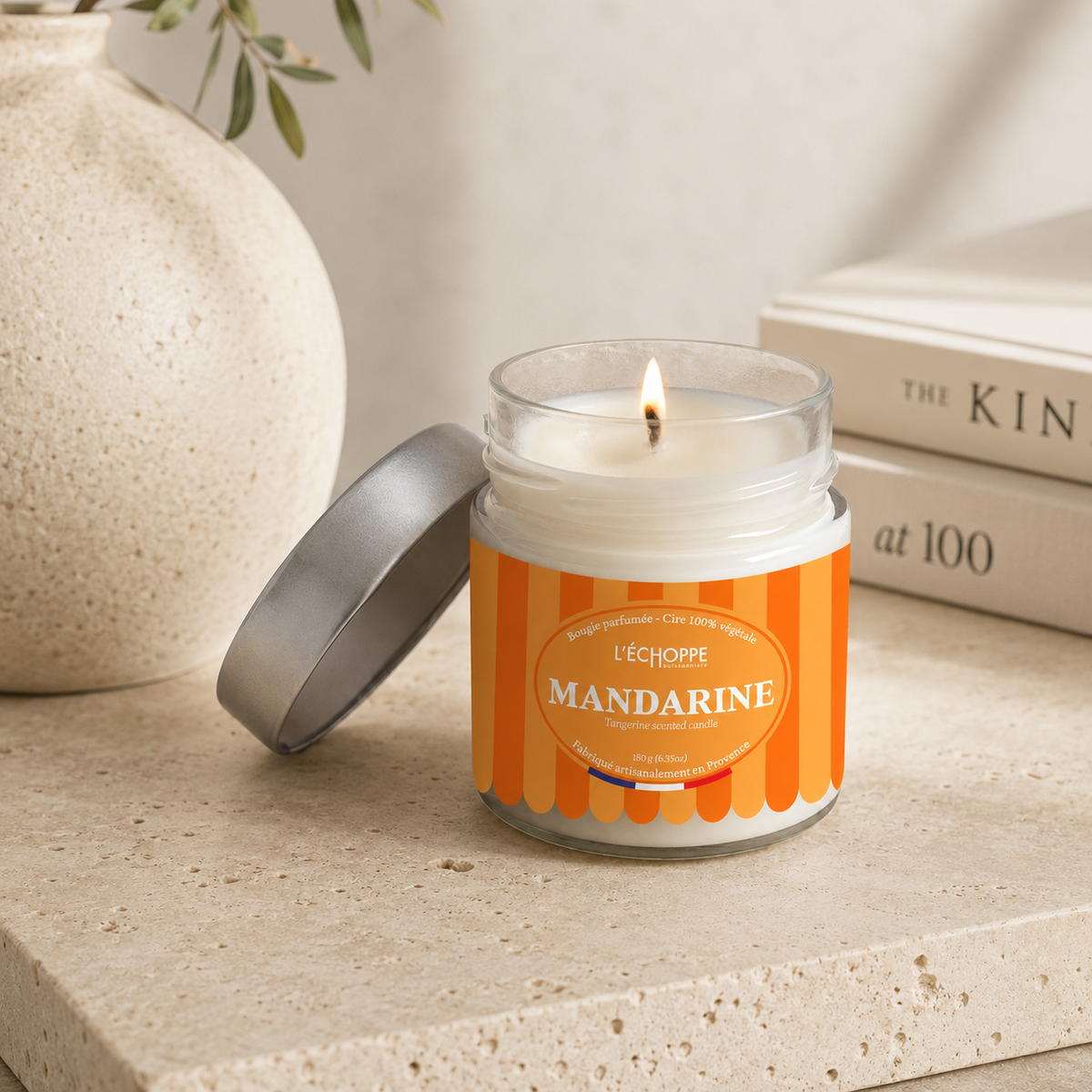 Mandarinų aromato – Kvapni žvakė (180 g)