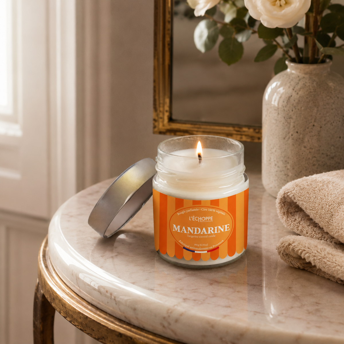 Mandarinų aromato – Kvapni žvakė (180 g)