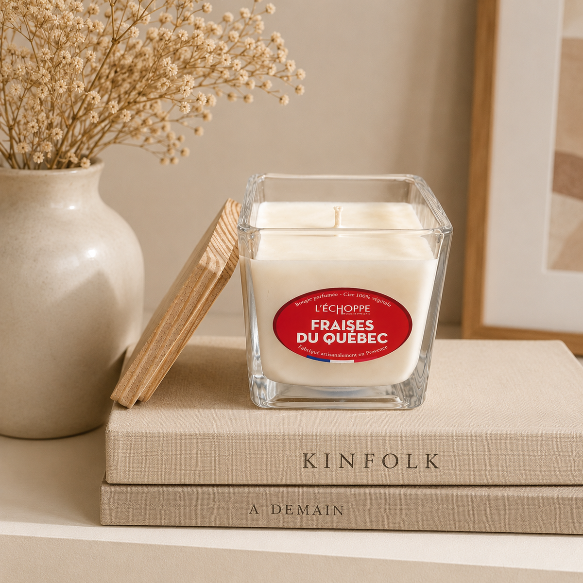 Kvebeko braškių aromato – Kvapni žvakė (190 g)