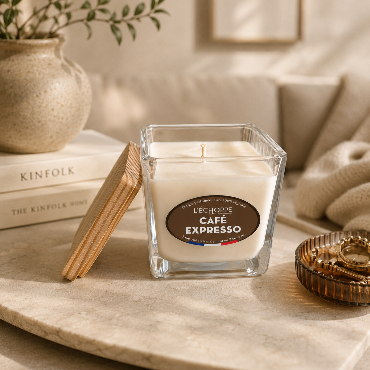 Kavos espresso aromato – Kvapni žvakė (190 g)