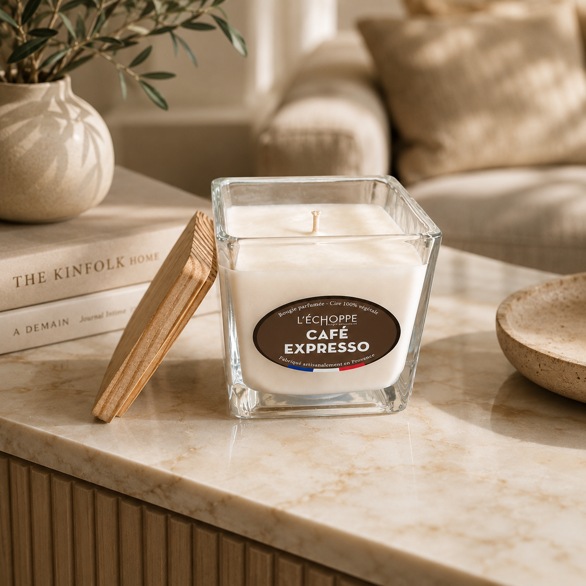 Kavos espresso aromato – Kvapni žvakė (190 g)