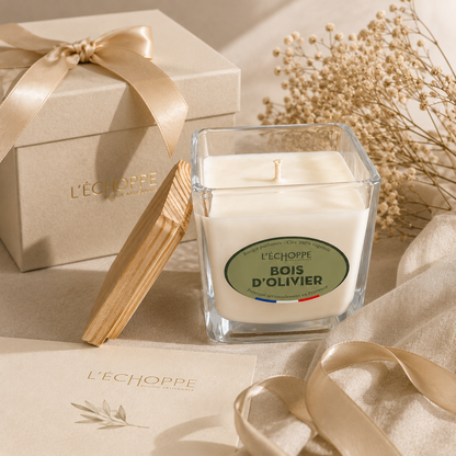 Alyvmedžio medienos aromato – Kvapni žvakė (190 g)