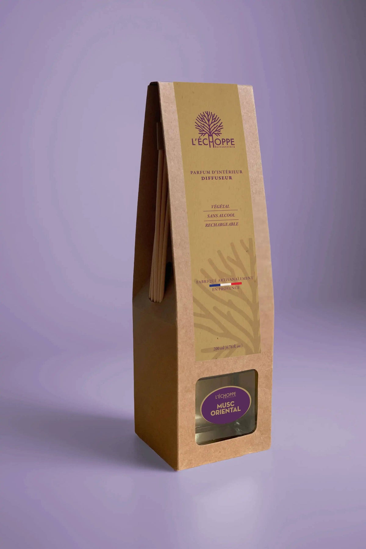Rytietiško muskuso kvapų difuzorius su lazdelėmis (200 ml)