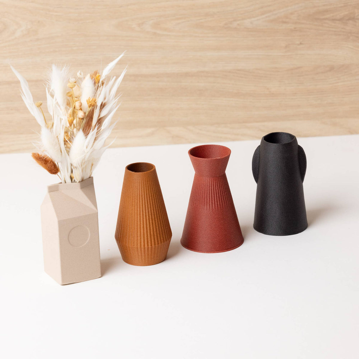 Set of Mini vases - Wood based - Plastic free